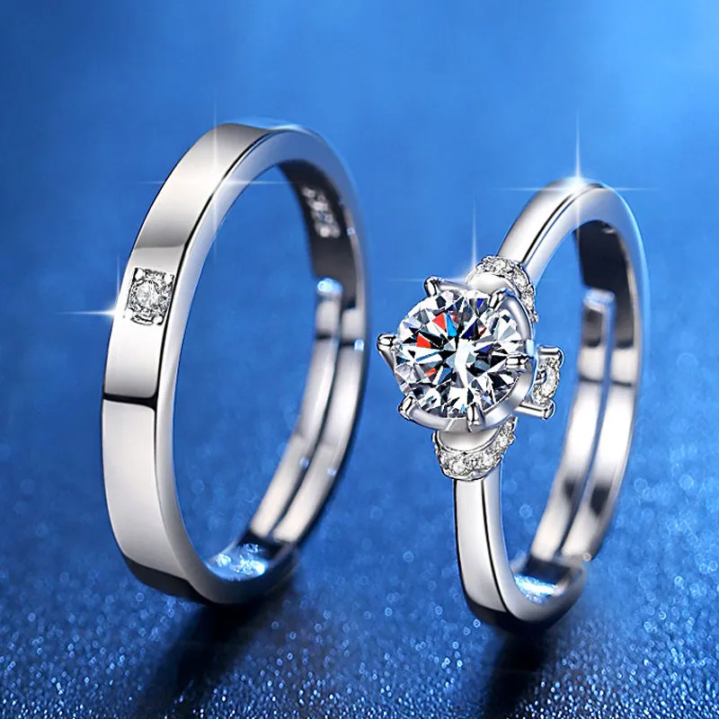 Couple Rings Pair of Wedding Rings Pair of Rings Wedding Ceremony Diamond Rings Simple Style