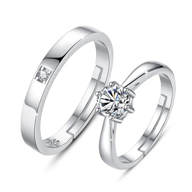 Couple Rings Pair of Wedding Rings Pair of Rings Wedding Ceremony Diamond Rings Simple Style
