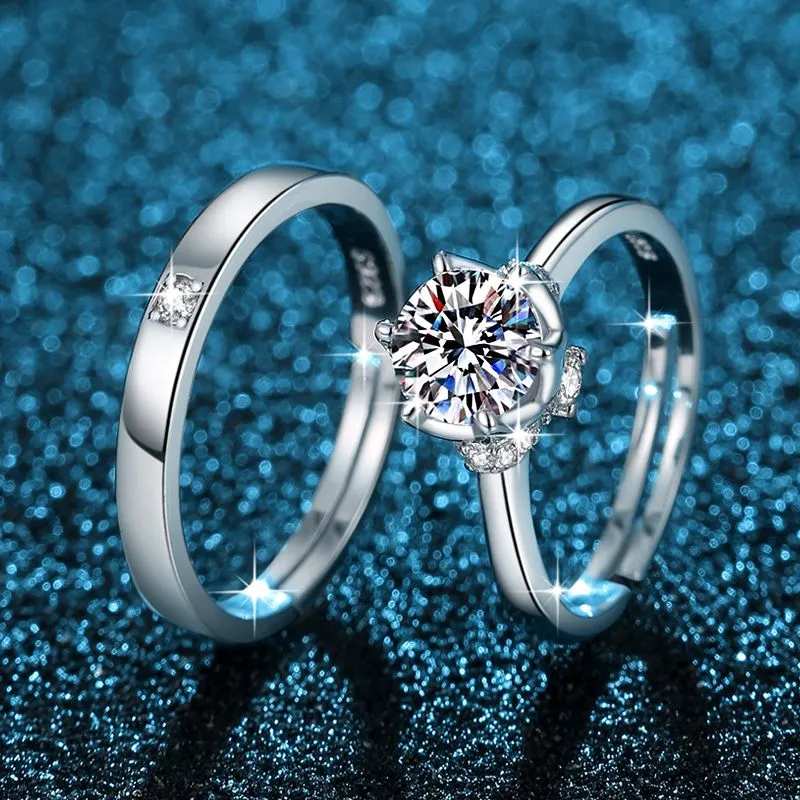 Couple Rings Pair of Wedding Rings Pair of Rings Wedding Ceremony Diamond Rings Simple Style