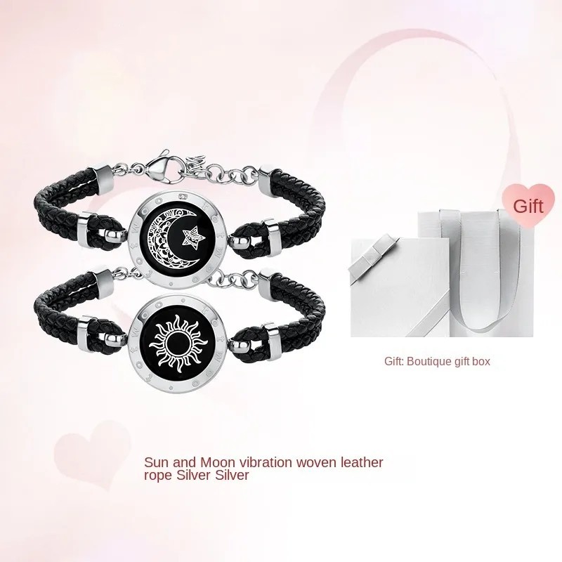 smart couple bracelet flash vibration remote love artifact induction interactive bracelet bracelet lover gift remote APP remote control