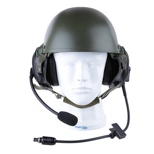 CVC helmet headset with dynamic flexible microphone