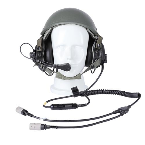 DH-132 CVC helmet headset with Y cable 2 U229/U connector