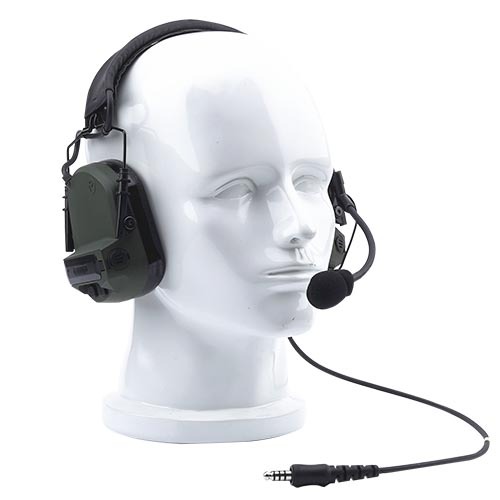 Lightweight tactical over-the-ear hearing protection headset
