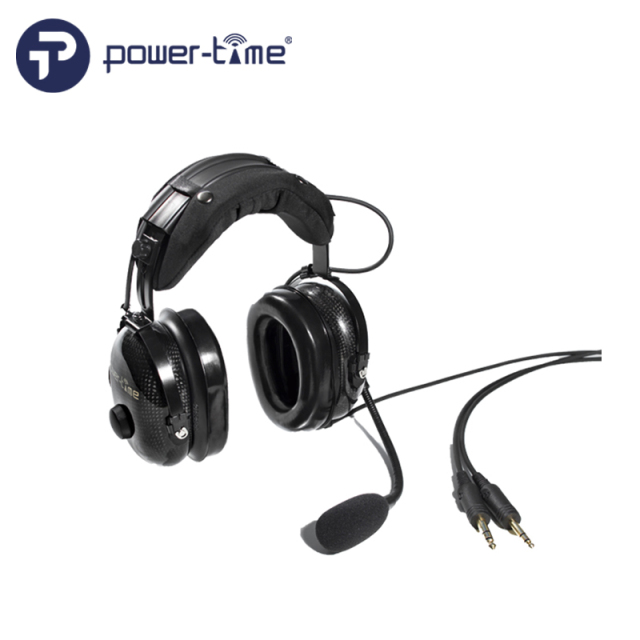 Fixed wing passive noise-cancelling aviation headset