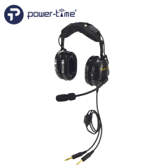Fixed wing passive noise-cancelling aviation headset