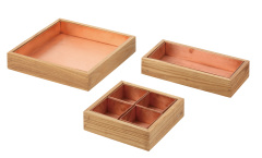 Wooden food display sets