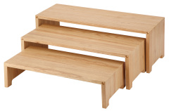 Wooden food display sets