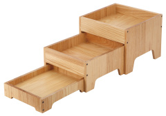 Wooden food display sets