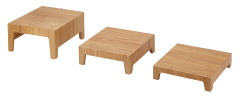 Wooden food display sets