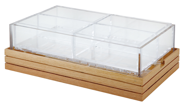 Food display board with acrylic cover