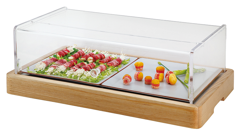 Food display board with acrylic cover