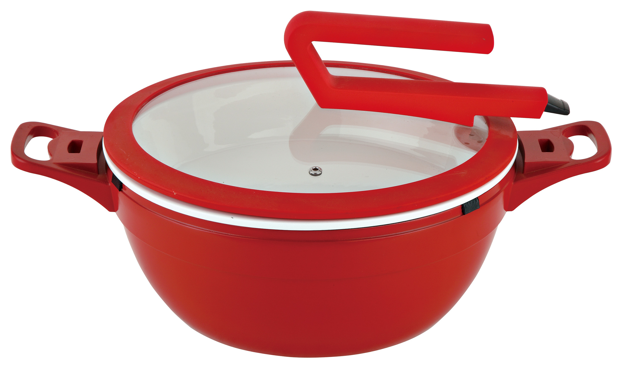 Round Buffet Cast Aluminum Pot with Glass lid