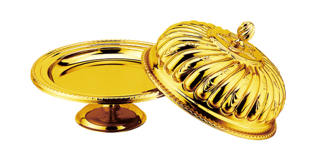 Food Plate Ouzi plate with Cloche Dome Cover