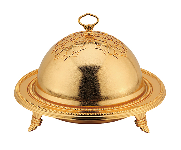 Food Plate Ouzi plate with Cloche Dome Cover
