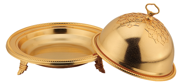 Food Plate Ouzi plate with Cloche Dome Cover