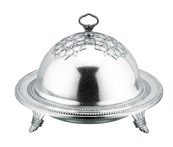 Food Plate Ouzi plate with Cloche Dome Cover
