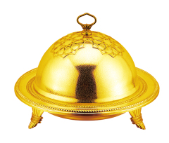 Food Plate Ouzi plate with Cloche Dome Cover
