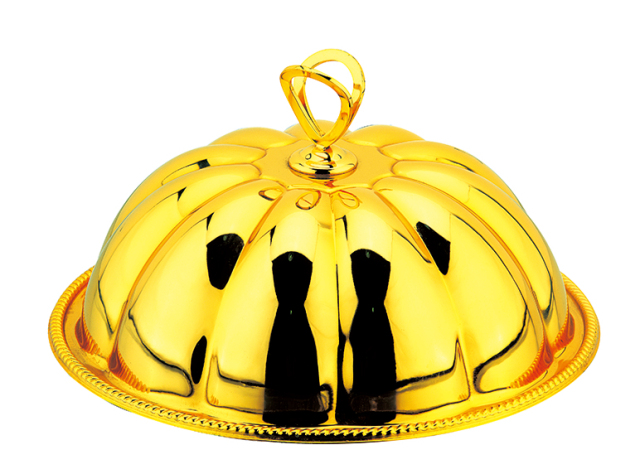 Food Plate Ouzi plate with Cloche Dome Cover