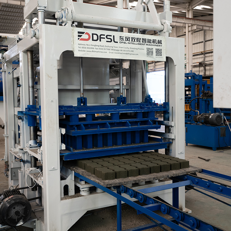 "QT10-15 Concrete Block Variety Showcase - High-strength hollow blocks, road paving stones, and slope blocks made from industrial waste. Each product meets 15MPa compressive strength standards for sustainable construction."