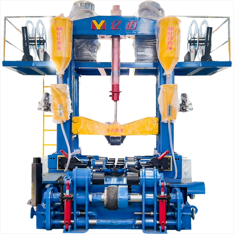 H beam assembly welding straightening integral machine - full view of compact structure in steel factory