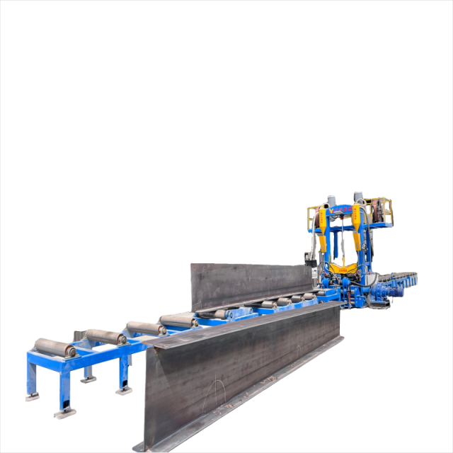 Mechanical + hydraulic composite straightening system adjusting H beam deformation