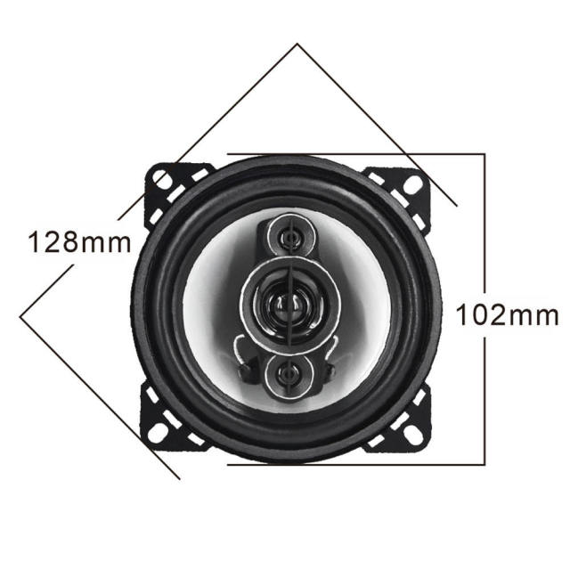 factory wholesale cheap price 4 inch 250W iron basket car coaxial speaker (MF-1043)