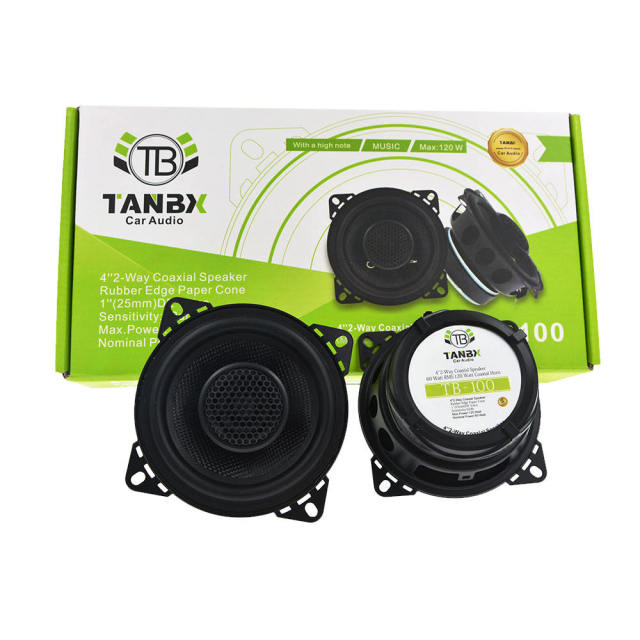 factory large supply high quality car door speakers series professional car audio 4 inch car coaxial speaker(TB-100 )