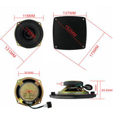 factory cheap price 5 inch car audio coaxial speaker 3 Way high power active auto speaker(SP-505)