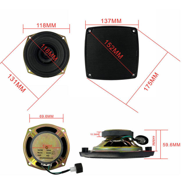 factory cheap price 5 inch car audio coaxial speaker 3 Way high power active auto speaker(SP-505)