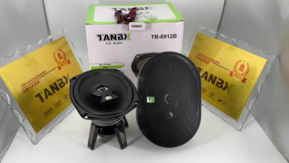 High quality 6*9 inch car audio coaxial speaker 4 Way high power active auto speaker (TB-6912B)