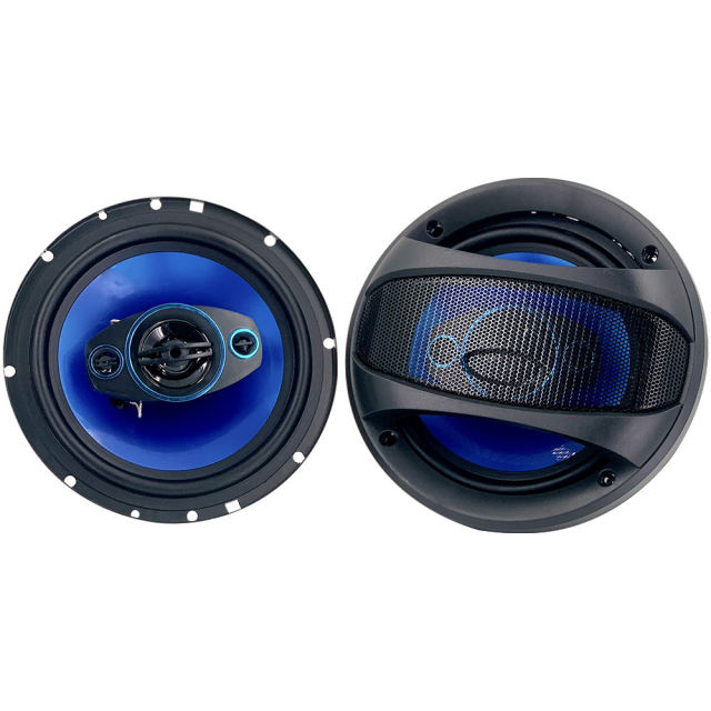 blue color 650W wholesale 6/6.5 inch car audio coaxial speaker 2 Way high power active auto speaker(1670)