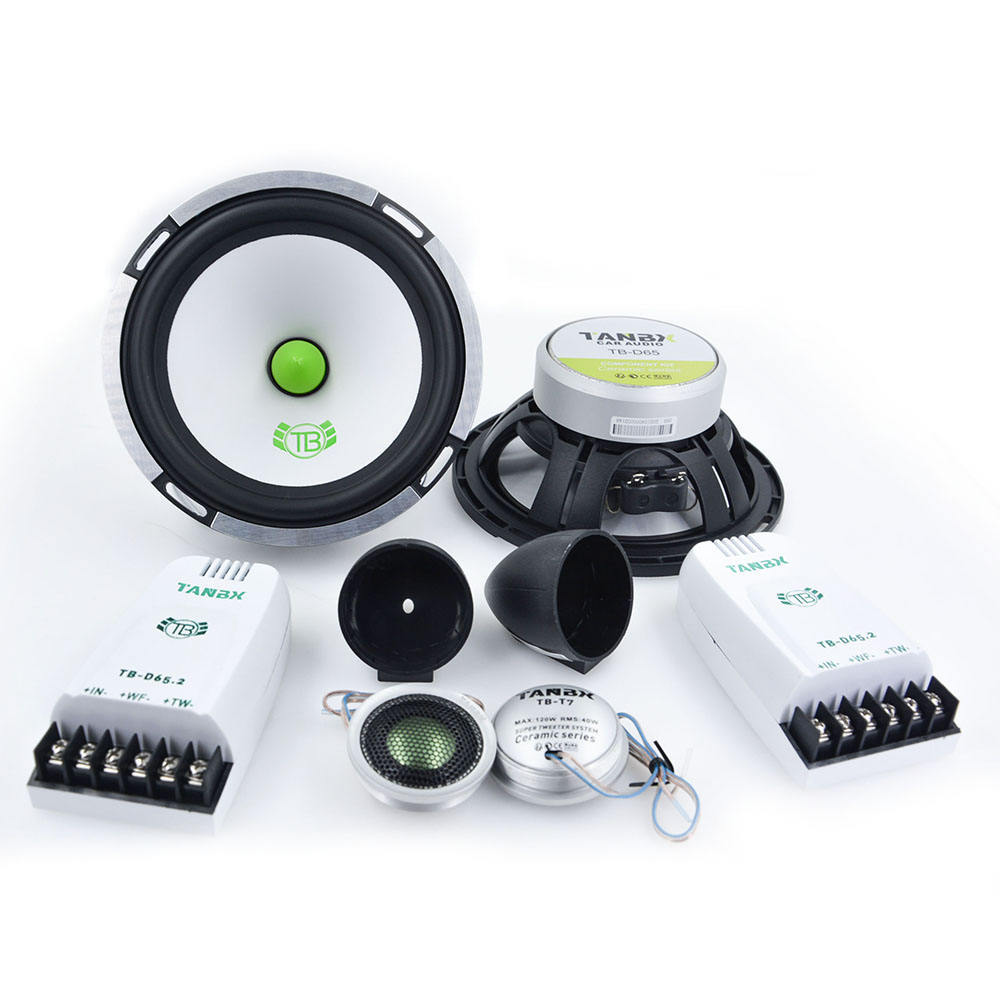 factory wholesale new design 6.5 Inch 2-way Car Component Speaker Full Range Car Audio Midrange Speakers with Tweeters