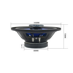 blue color 650W wholesale 6/6.5 inch car audio coaxial speaker 2 Way high power active auto speaker(1670)