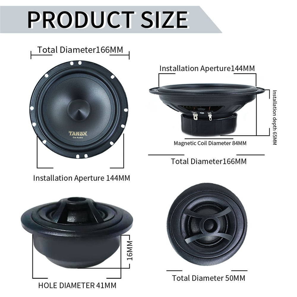 Wholesale 6.5 inch 2-way car component speaker professional powered active car speakers