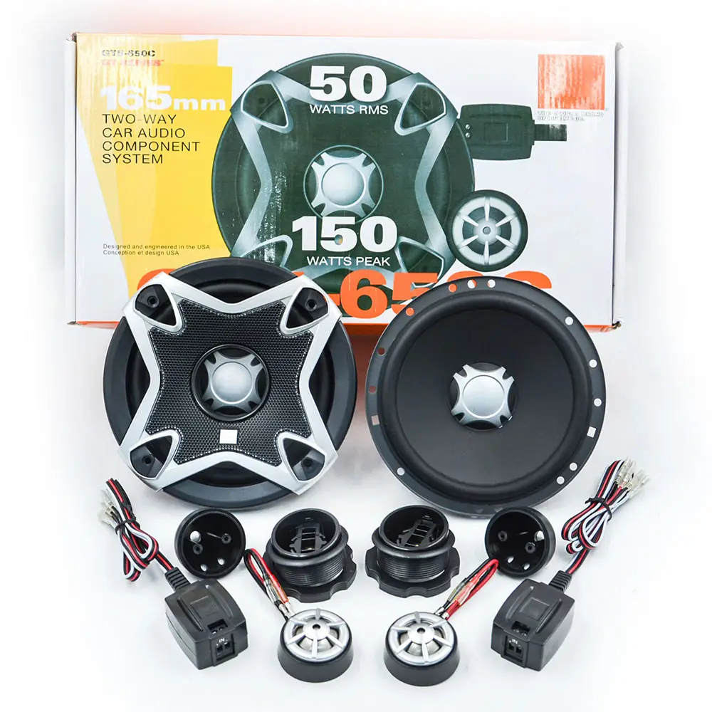 new design 6.5 inch 2-way car component speaker professional powered active car full range speakers with tweeter