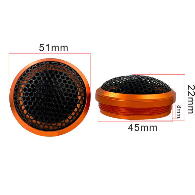 Factory new design 2 inch Mini Neodymium Dome Speaker High Power Car Tweeter(H10)