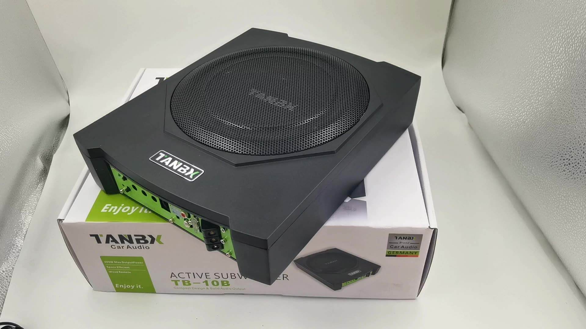 High quality 10 inch car active slim subwoofer ultra-thin pure bass car under seat subwoofer (TB-10B)
