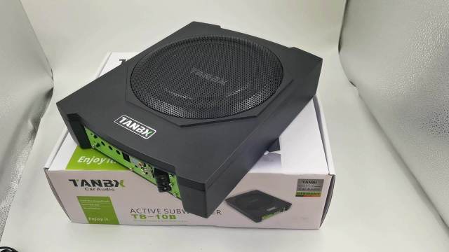 High quality 10 inch car active slim subwoofer ultra-thin pure bass car under seat subwoofer (TB-10B)