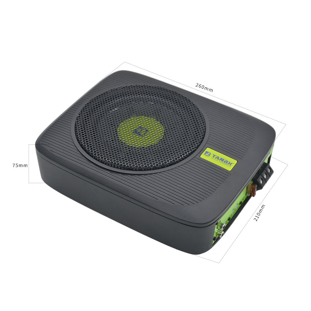 New design 6.5 inch car under seat ultra-thin subwoofer with amp SPL ative power auto slim subwoofer
