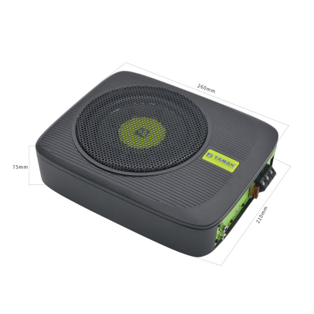 New design 6.5 inch car under seat ultra-thin subwoofer with amp SPL ative power auto slim subwoofer