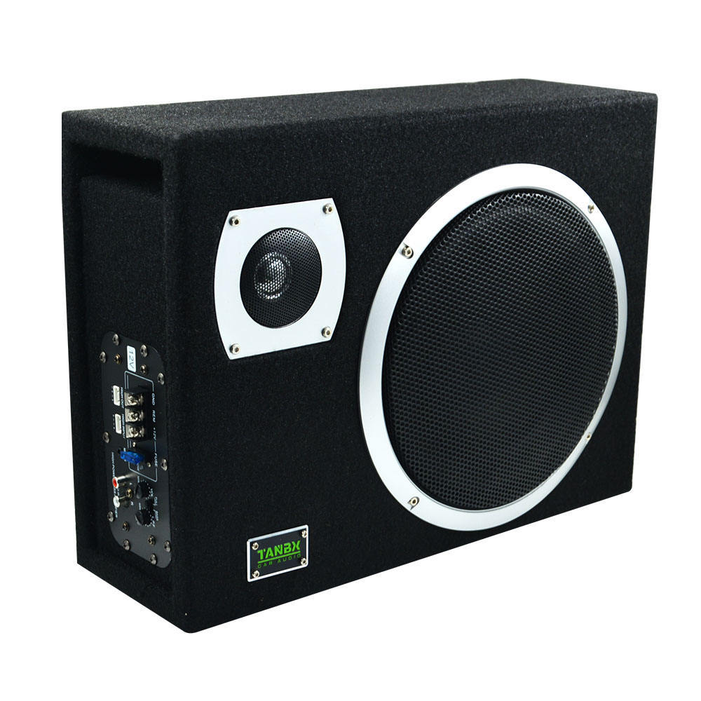 Factory Competitive price car audio slim active subwoofer with amplifier 8 inch car bass with tweeter