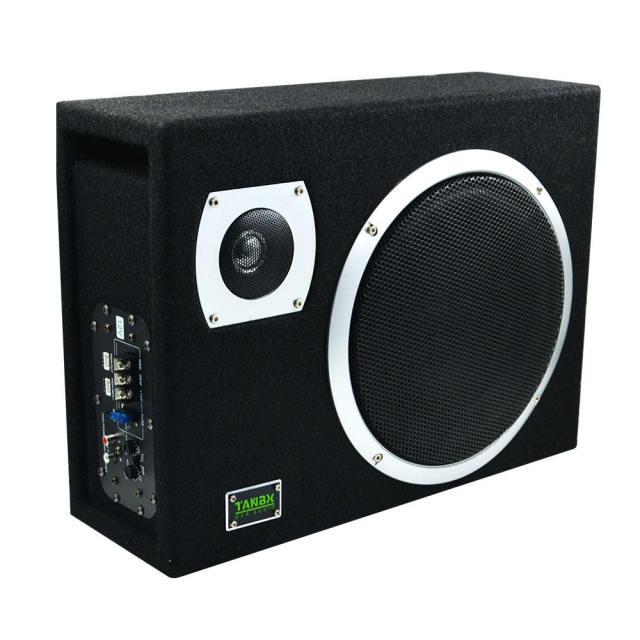 Factory Competitive price car audio slim active subwoofer with amplifier 8 inch car bass with tweeter