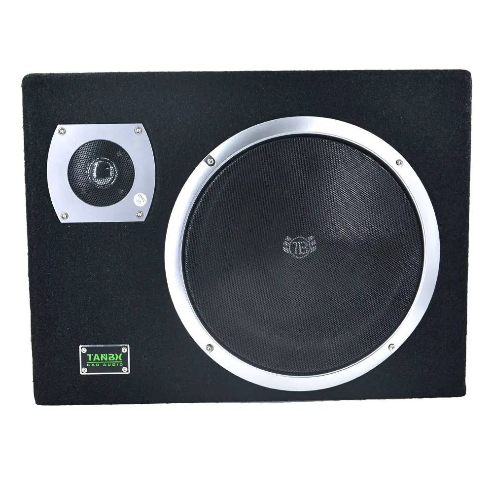 Factory Competitive price car audio slim active subwoofer with amplifier 10 inch car bass subwoofer with tweeter