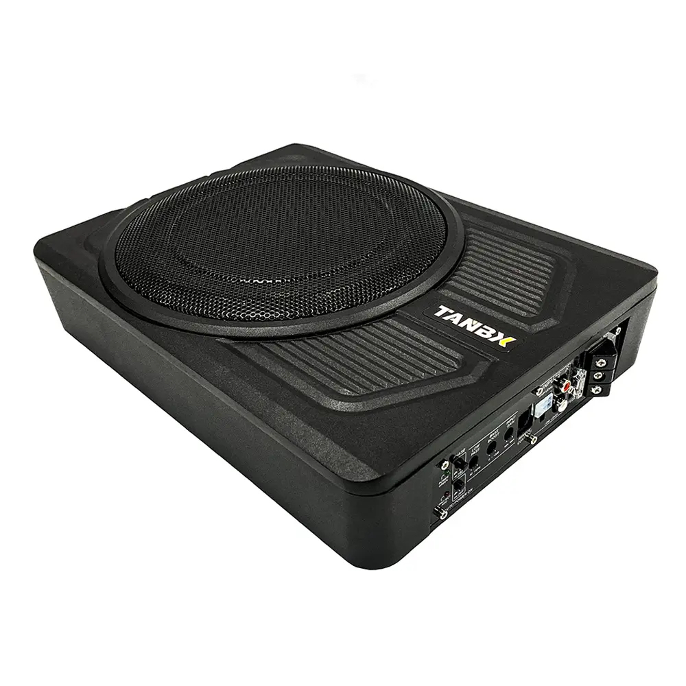 Factory supply 10 inch car active slim subwoofer ultra-thin pure bass car under seat subwoofer