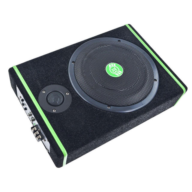 factory supply cheap price 8 inch 12V car audio subwoofer square slim subwoofer with small tweeter