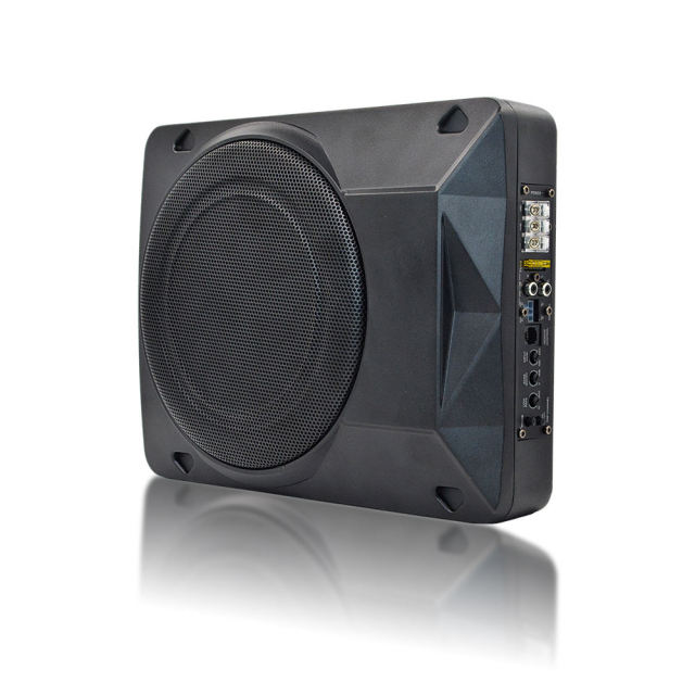 High quality strong bass 10 inch car active slim subwoofer ultra-thin pure bass car under seat subwoofer oem