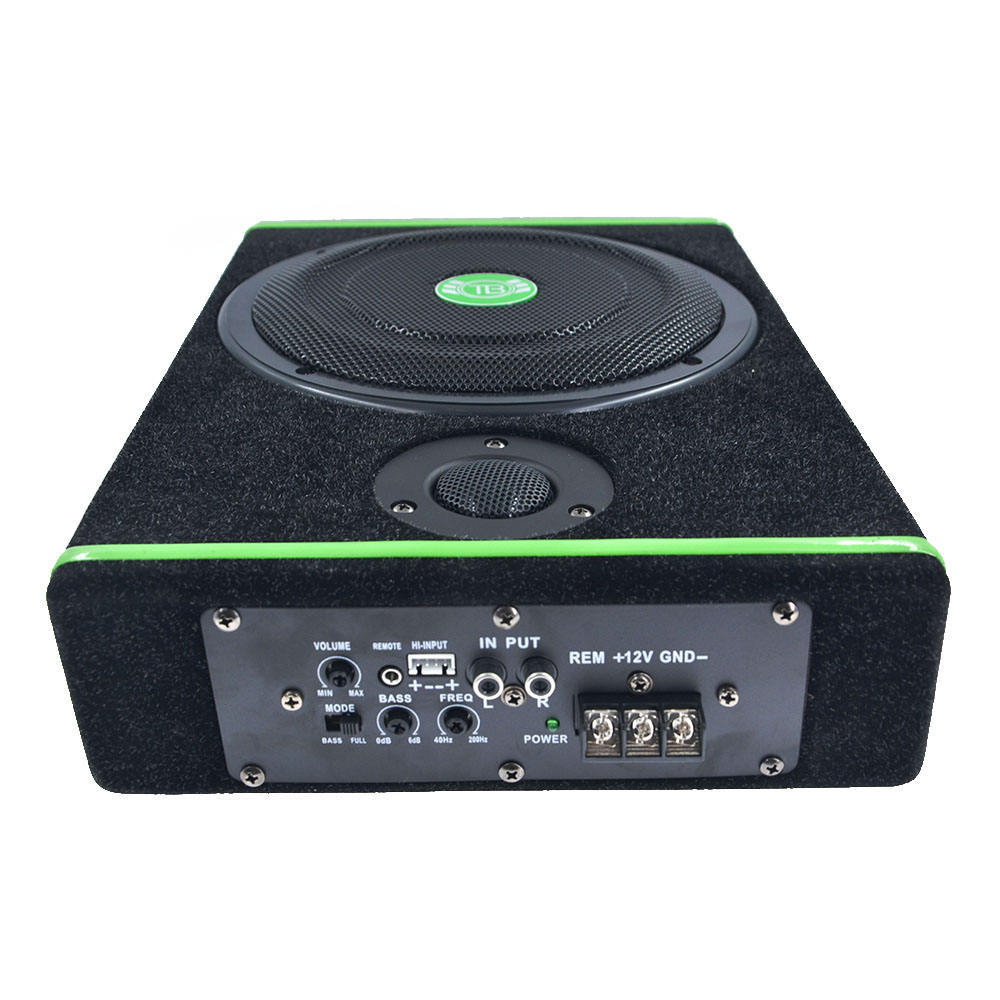 factory supply cheap price 8 inch 12V car audio subwoofer square slim subwoofer with small tweeter