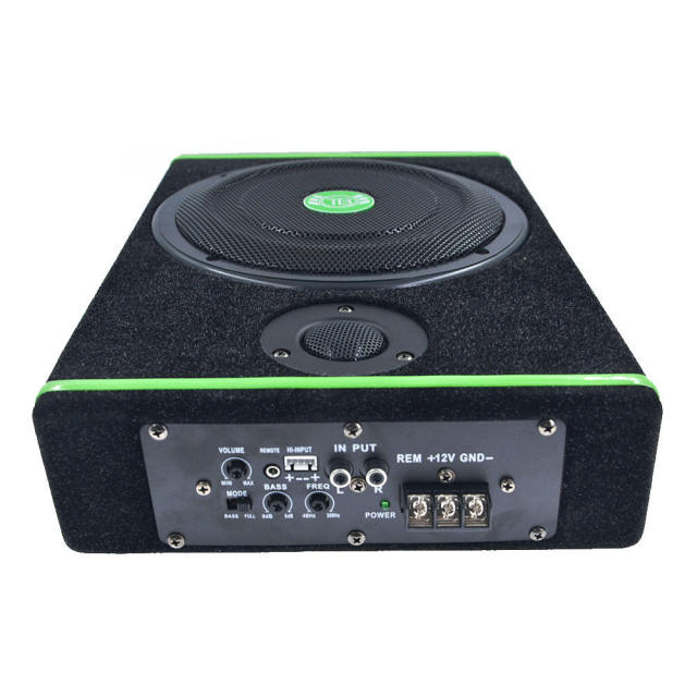 factory supply cheap price 8 inch 12V car audio subwoofer square slim subwoofer with small tweeter