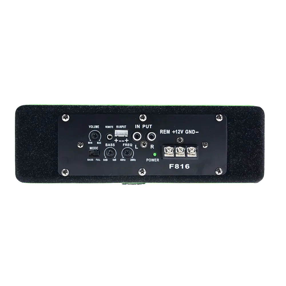 factory supply cheap price 8 inch 12V car audio subwoofer square slim subwoofer with small tweeter