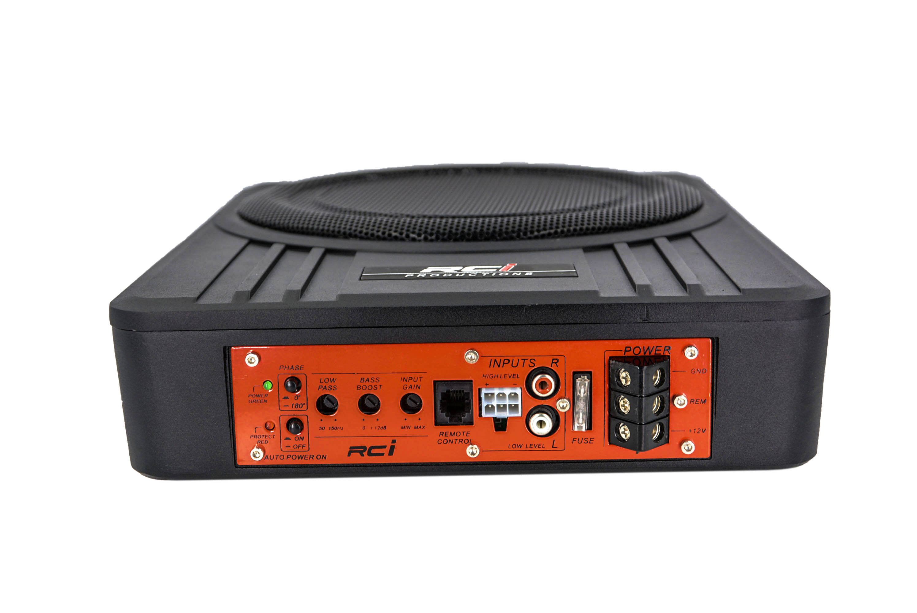 wholesale 8 inch high power car active slim subwoofer ultra-thin pure bass under seat subwoofer